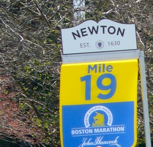 Boston Marathon Mile Marker 19